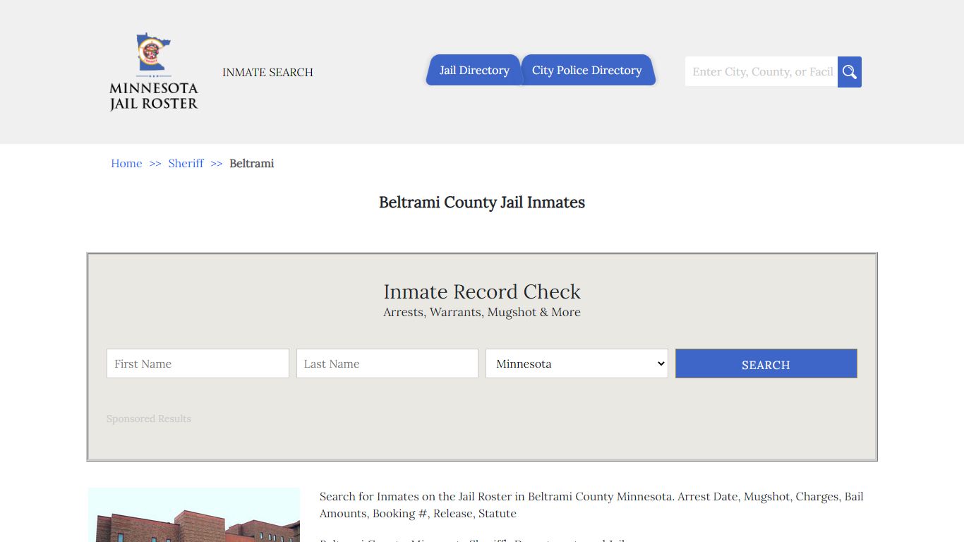 Beltrami County Jail Inmates | Jail Roster Search - MinnesotaJailRoster.com